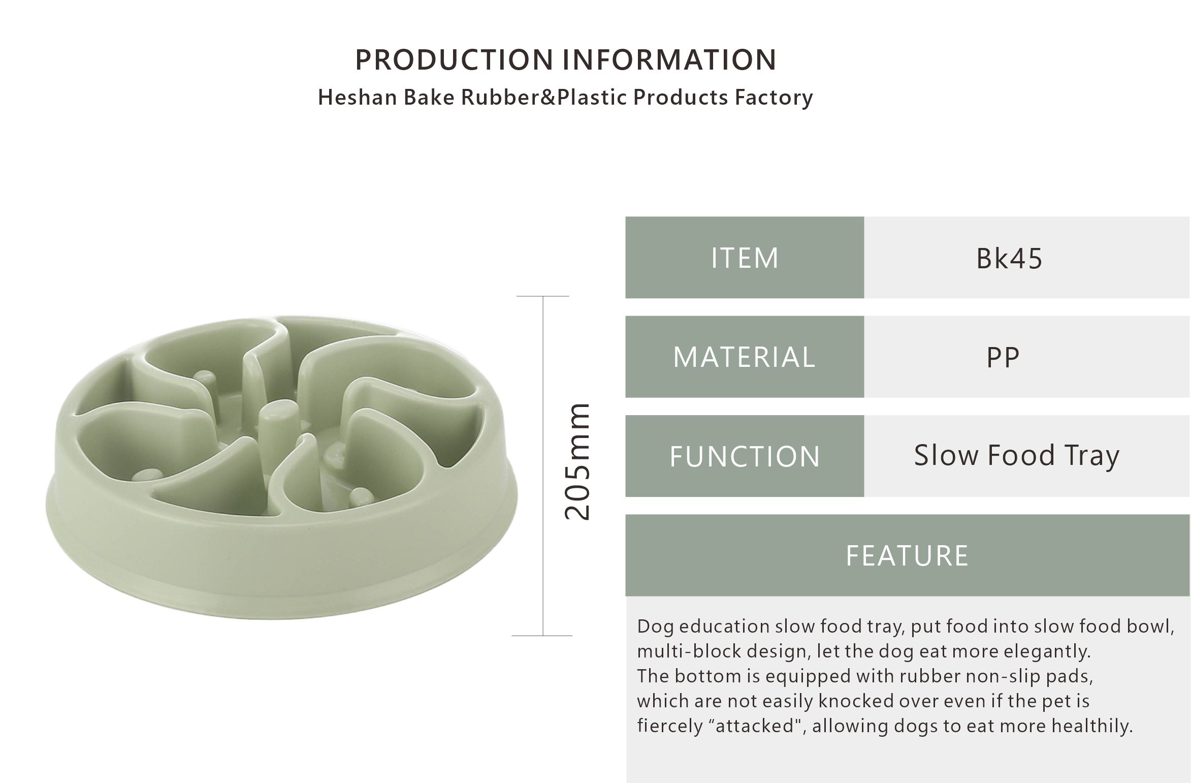 Anti-choking slow food bowl