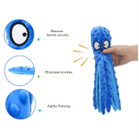 Spot Dog Plush Toy Made of Soft Fabric Chewy with Sound Paper Squeak Dog Toy Octopus Plush