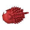 Resistant Durable Available Chewy Fish-shaped Squeaky Plush Pet Dog Rubber Chew Toy 