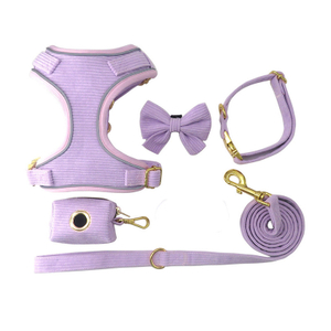Simple Dog Chest Back And Poop Bag Leash Set High Quality Rugged And Durable Matching Dog Leash Set