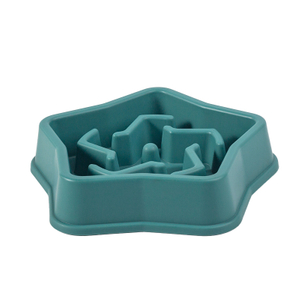 Made of High-quality PP Material, Star-shaped Design Prevents Dogs From Eating Fast Pet Slow Food Bowls