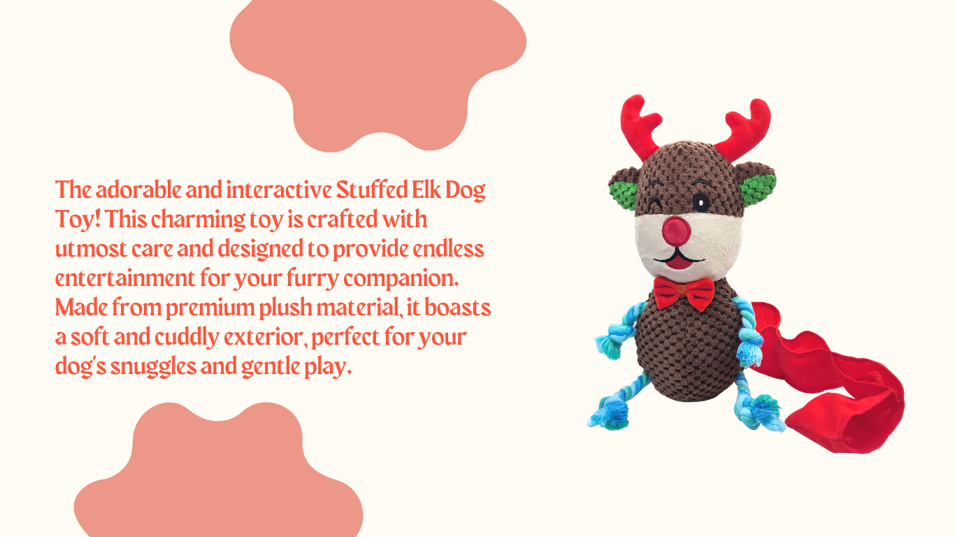 christmas reindeer dog toy