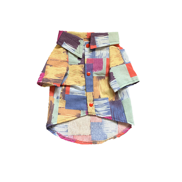 High Value Mixed Color Design Dog Shirt Is Made of Soft And Comfortable Cotton, Cute And Fashionable Dog Clothes