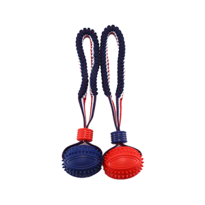 Dog Toy Indestructible Uses TPR Material To Make Interactive Pull Tpr Dog Bouncy Rope Ball