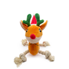 Wholesale Christmas Giggling Reindeer Dog Toys Long Squeaker Small Dogs