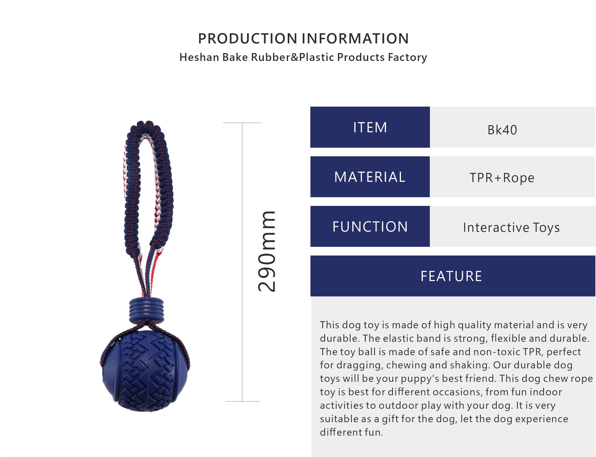 tpr dog bouncy Rope ball