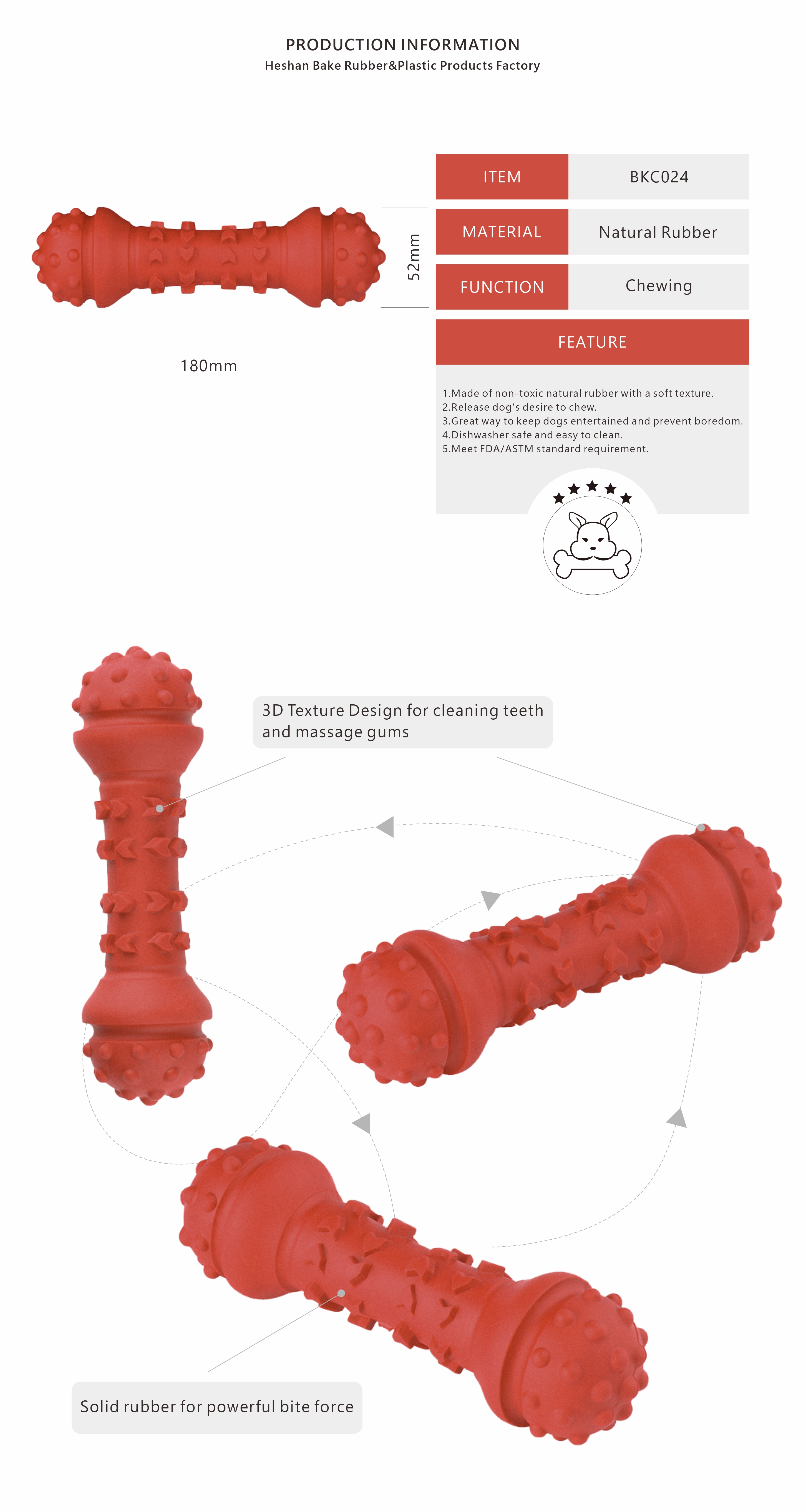 natural rubber dog toys