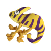 Chameleon Collection Chewy Plush Dog Toy for Aggressive Chewers Knotted Cotton Rope Design Interactive Squeaky Plush Toy