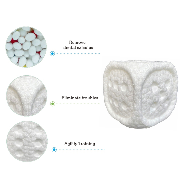 Eco-friendly E-TPU Material Floats on Water Dice Design The Most toughest E-TPU Pet Toy