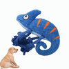 Animal Chameleon Fun Design Squeak Interactive Durable Calming Anti-Anxiety Puzzle Squeak Plush Dog Toy