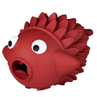 Red Chewable Rubber Fish Dogs Toy Soft Squeaky for Dog Toys