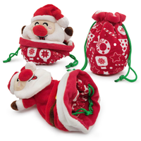 Best Interactive Santa Claus Stuffed Dog Toy Treat Dispenser for Chewers