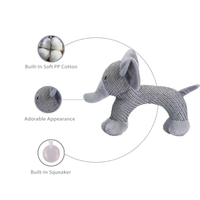 BAKE Elephant Animal Series Design Is Made of Pp Cotton, Natural Non-toxic Squeaky Dog Toys Suitable for Small And Medium-sized Dogs To Chew, Can Help Them Grind Their Teeth