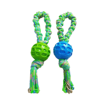 Ball Dog Toy for Aggressive Chewers Best Tug of War Interactive Toy with Bungee Tug Dog Tpr Rope Toy