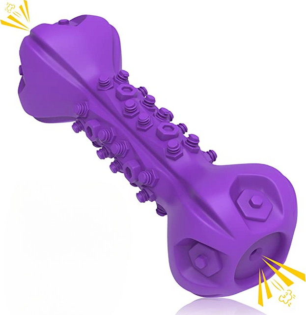 Nature Rubber Non Toxic Squeaky Noise Toy for Large Dog Chew Toys for Dogs with Bad Teeth