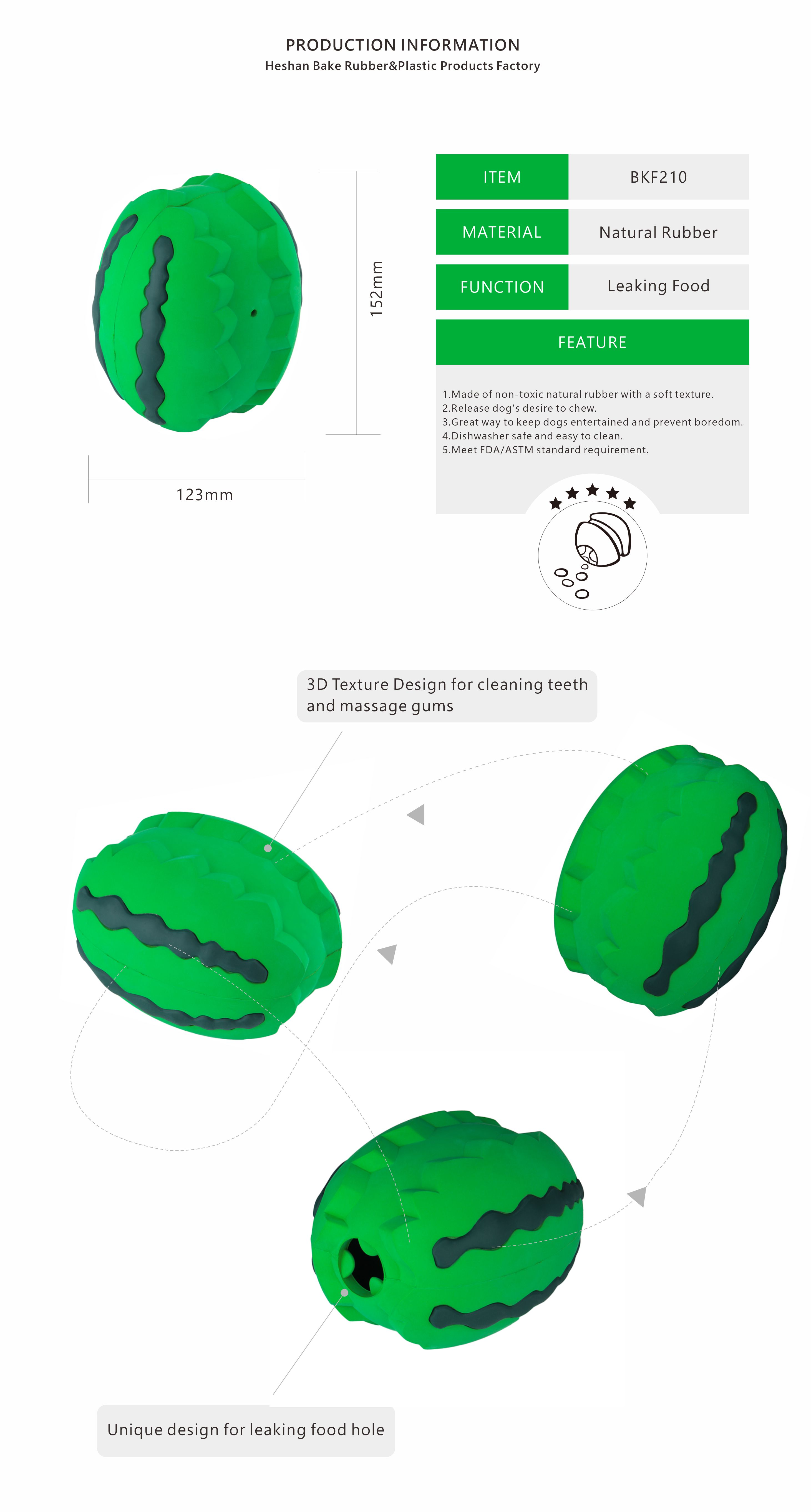 rubber dog treat ball