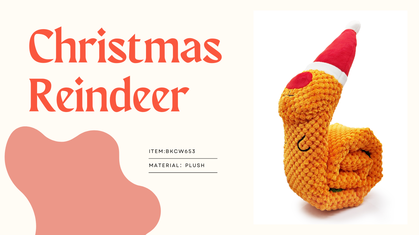 christmas reindeer dog toy