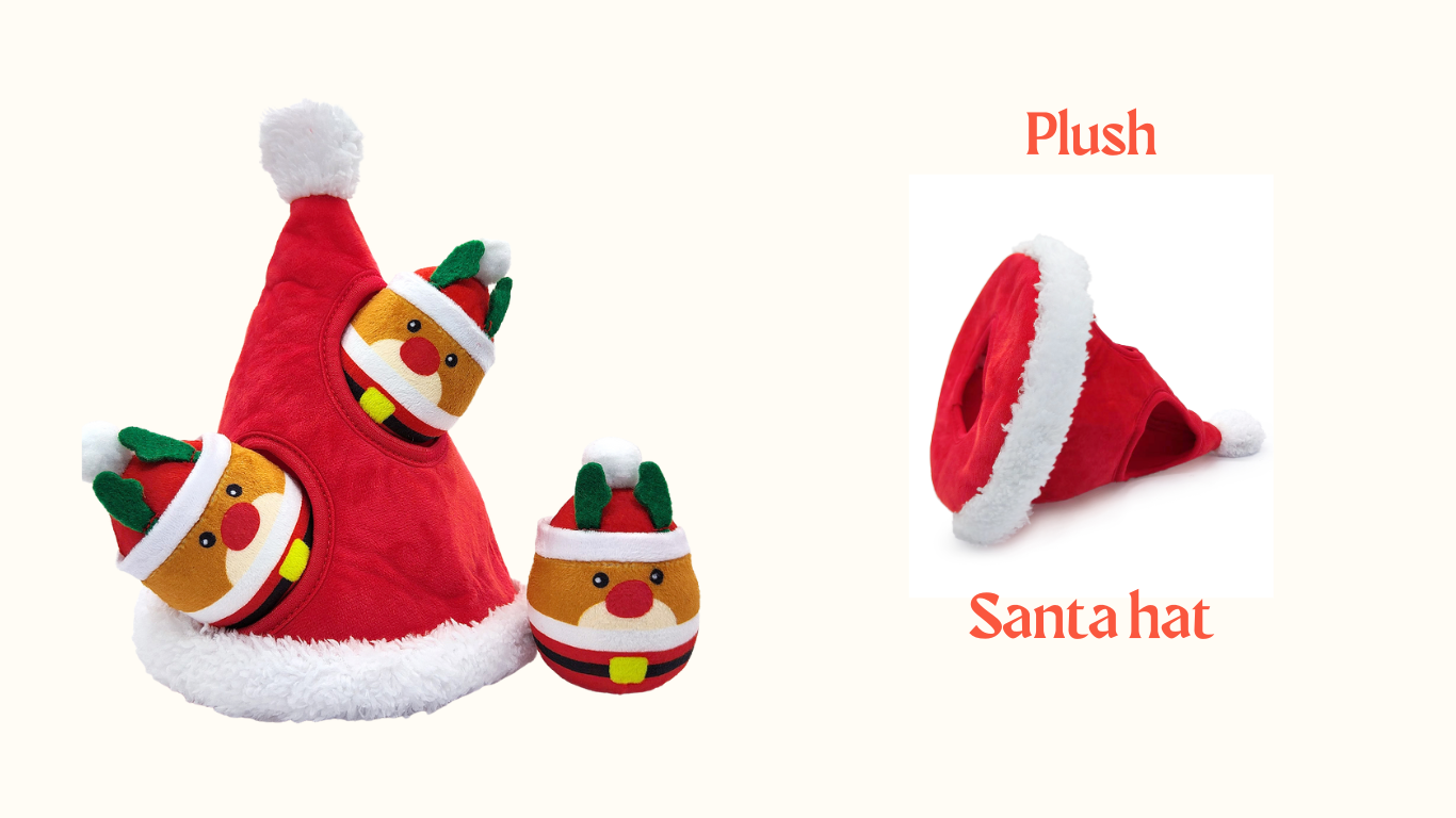 squeaky santa dog toy