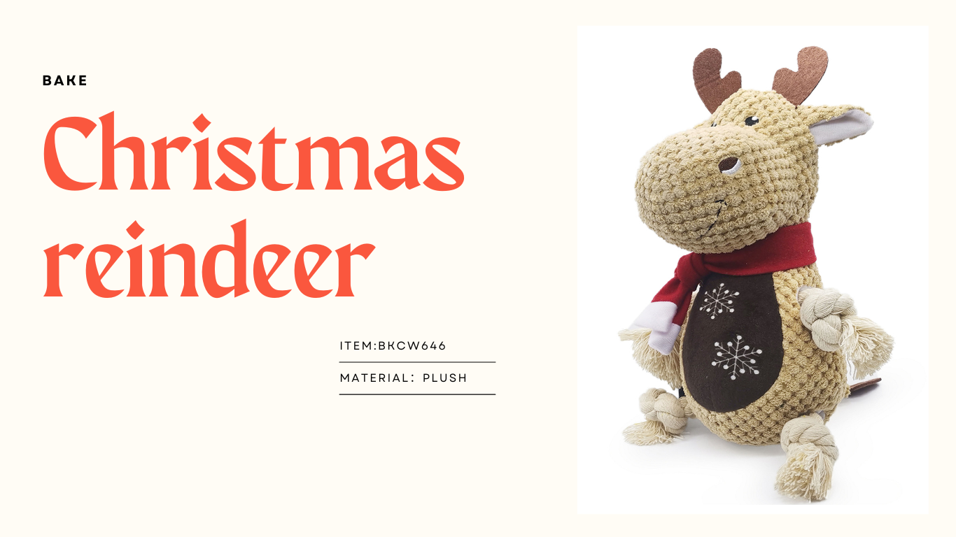 christmas reindeer dog toy