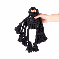 Big Black Spider Toy Rope Knot Chewy Safe Interactive Tug of War Dog Rope Toy Indestructible