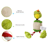 Made of Soft Fabrics To Help Dogs Clean Their Teeth Chewy Interactive Squeak Novelty Dog Plush Toy
