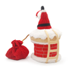 Red Squeaky Santa Claus in The Chimney Puppy Christmas Dog Toys Wholesale