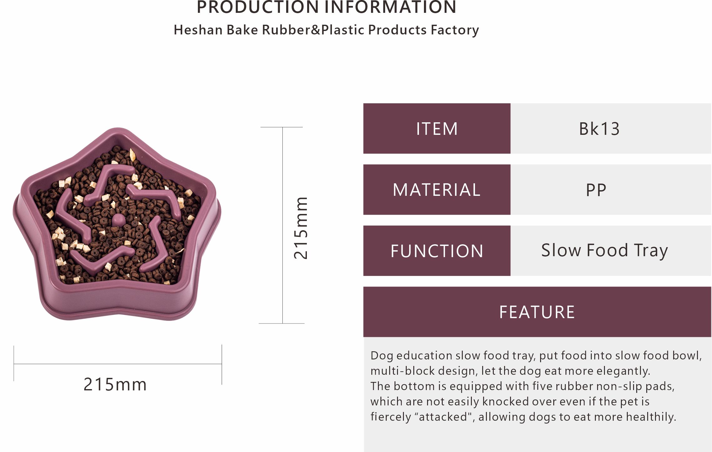 pet slow food bowl