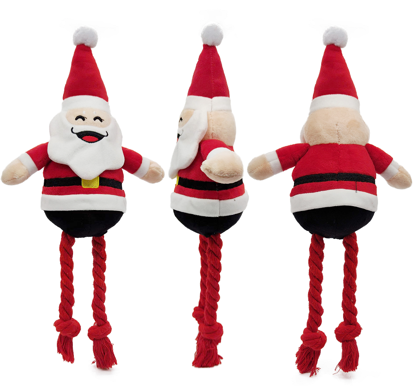 santa claus dog toy