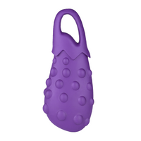 Dishwasher Safe Dog Toys Made of 100% Natural Rubber Chewy Eggplant Shape Dog Chew Toys Safe