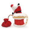 Red Squeaky Santa Claus in The Chimney Puppy Christmas Dog Toys Wholesale