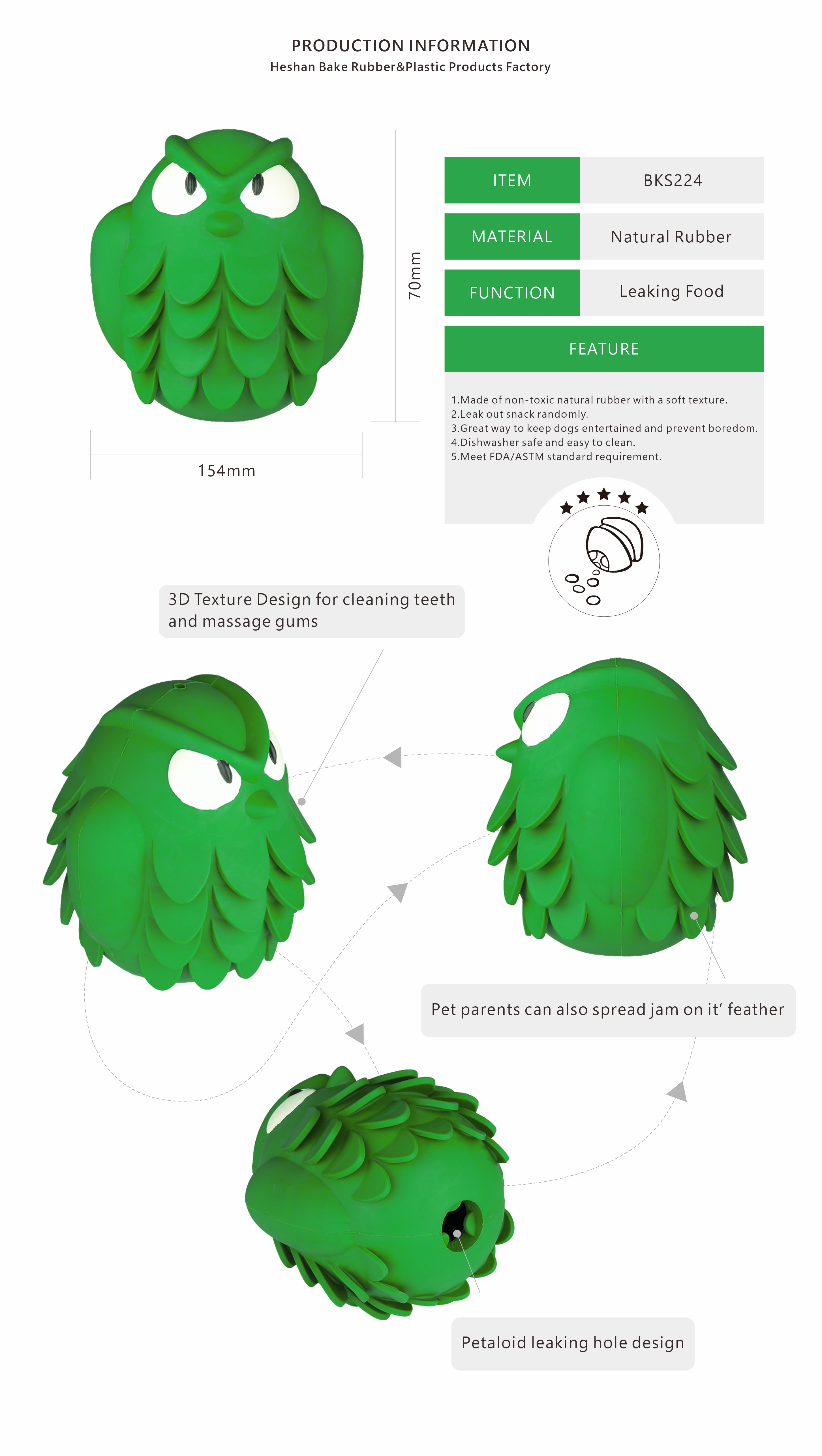 chew green dog toy