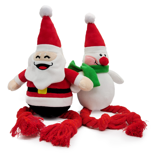Wholesale Smiley Face Santa Claus Dogs Toy Christmas Plush Dog Toys Manufacturers